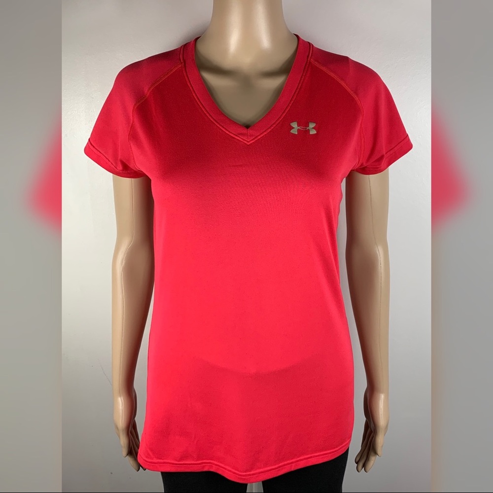 UNDER ARMOUR HeatGear XS Pink Semi-Fitted T-Shirt